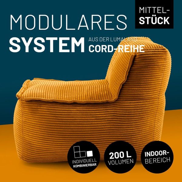 Lumaland Sitzsack Sitzsack-Sofa Modular Cord 54x81x70cm, günstig online kaufen