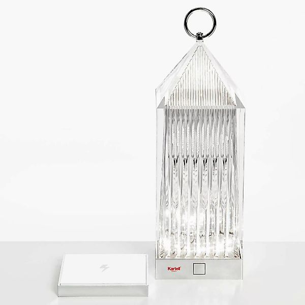 Kartell Lantern LED-Tischleuchte, transparent IP54 günstig online kaufen