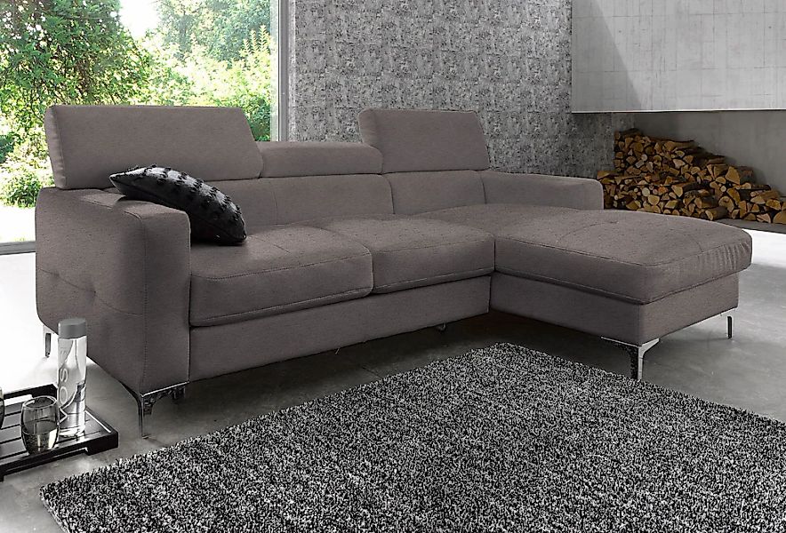 COTTA Ecksofa "Sammy L-Form", mit Kopfteilverstellung, wahlweise mit Bettfu günstig online kaufen