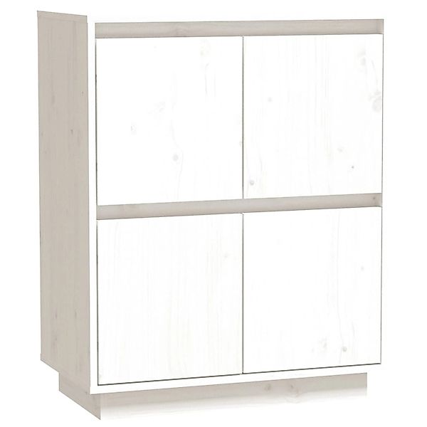 vidaXL Sideboard Weiß 60x34x75 cm Massivholz Kiefer 813376 günstig online kaufen