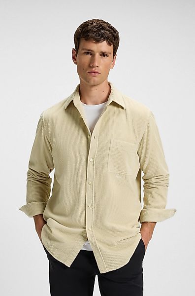 BOSS ORANGE Langarmhemd "Relegant", aus Cord, reuglar fit, Kentkragen günstig online kaufen
