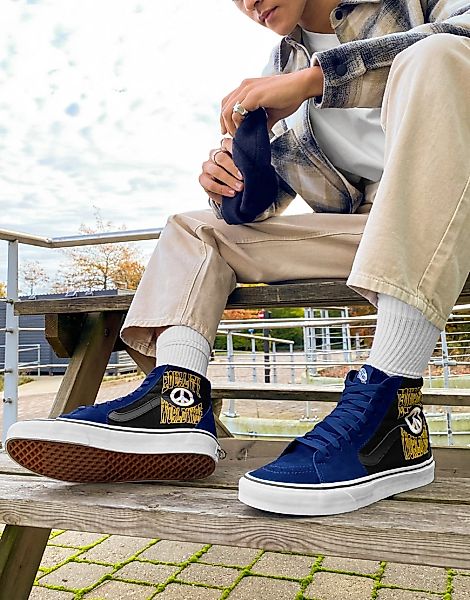 Vans – SK8-Hi Take A Stand – Sneaker in Blau günstig online kaufen