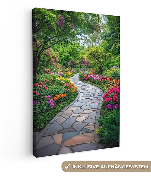 OneMillionCanvasses® Leinwandbild Park - Blumen - günstig online kaufen