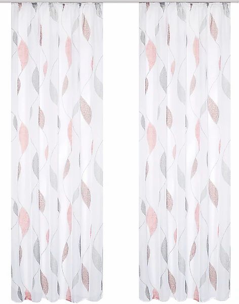 HOME WOHNIDEEN Vorhang »PAOLO« Kräuselband 2 Stk. tlg. 2er Pack Kräuselband günstig online kaufen