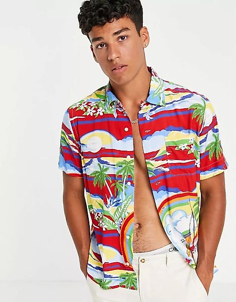 Polo Ralph Lauren – Kurzärmeliges Hemd mit mehrfarbigem Print günstig online kaufen