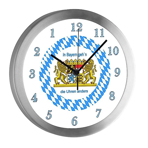 CreaDesign Wanduhr Wanduhr Bayern, rückwärtslaufende Zeiger, günstig online kaufen