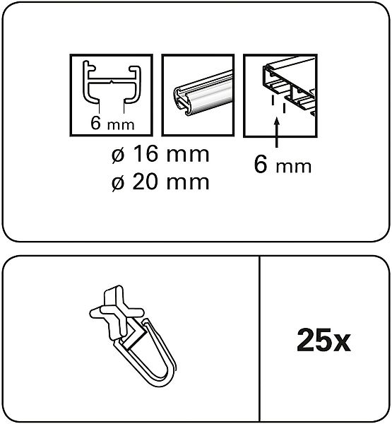 GARDINIA Gardinengleiter "X-Gelenkgleiter" Serie Aluminium-Vorhangschienen günstig online kaufen