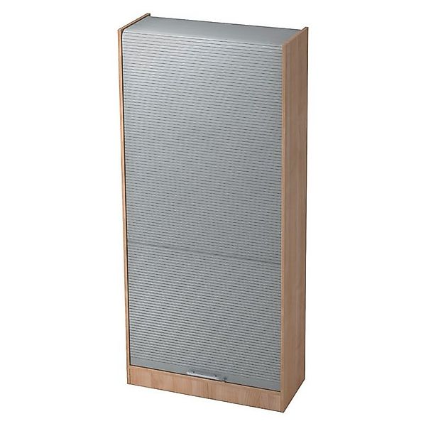 bümö Aktenschrank office Rollladenschrank Dekor: Nussbaum/Silber - Griffe: günstig online kaufen