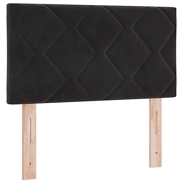 vidaXL LED Kopfteil mit LED-Streifenleuchten Schwarz 80 cm Samt 3338183 günstig online kaufen
