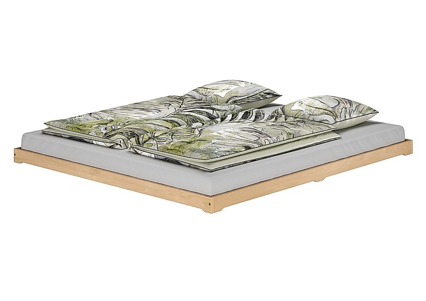 ERST-HOLZ Futonbett Breites Bodenbett Doppelbett Buche günstig online kaufen