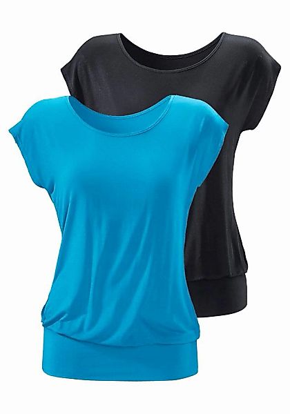 LASCANA Longshirt "mit breitem Bund", aus weichem Viskose-Stretch günstig online kaufen