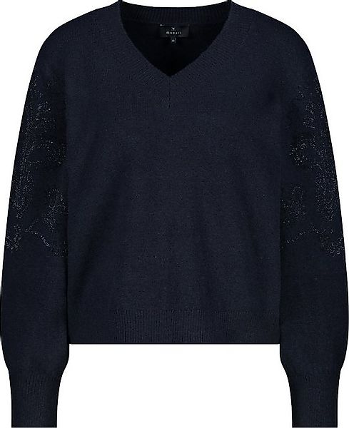 Monari Blusenshirt Wendepullover mit Schmuck dark denim günstig online kaufen