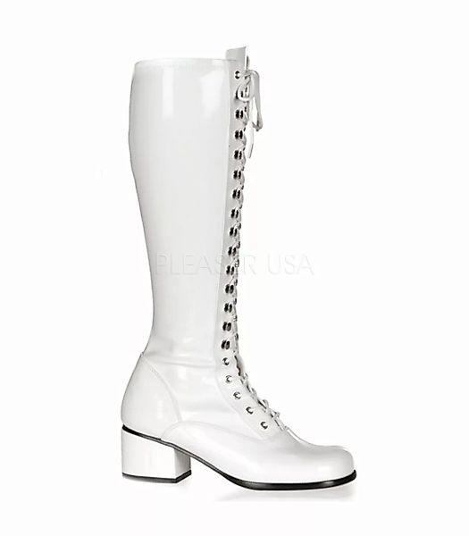 Retro Stiefel RETRO-302 - Lack Weiß (Schuhgröße: EUR 42) günstig online kaufen