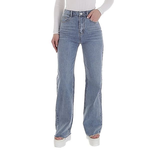 Ital-Design Weite Jeans Hohe Taille Jeans für Damen – Lässiger Schnitt, Tre günstig online kaufen