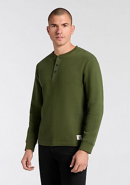 Gant Henleyshirt WAFFLE LS HENLEY Rundhalsausschnitt, Regular fit, Waffelst günstig online kaufen