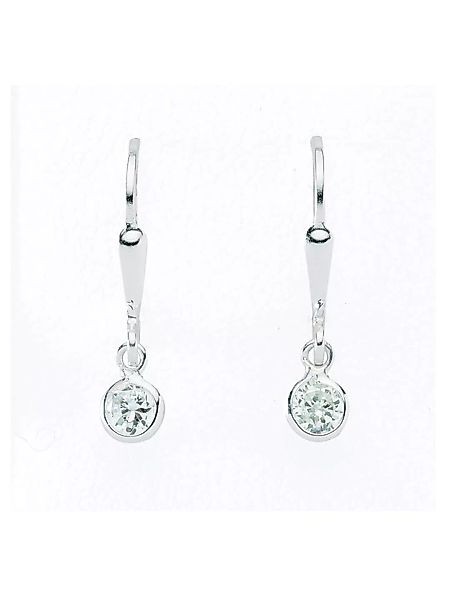 Adelia´s Paar Ohrhänger "925 Silber Ohrringe Ohrhänger Ø 4,6 mm", mit Zirko günstig online kaufen