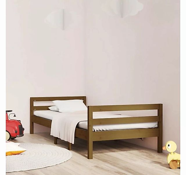 furnicato Bett Massivholzbett Honigbraun 90x190 cm Kiefer günstig online kaufen