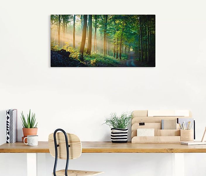 Artland Wandbild »Herbstmorgen im Wald«, Waldbilder, (1 St.) günstig online kaufen