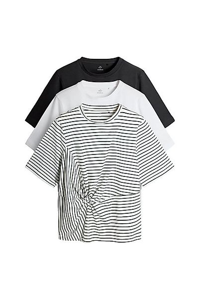 The Set T-Shirt The Set T-Shirts mit Knotendetail, 3er-Pack (3-tlg) günstig online kaufen