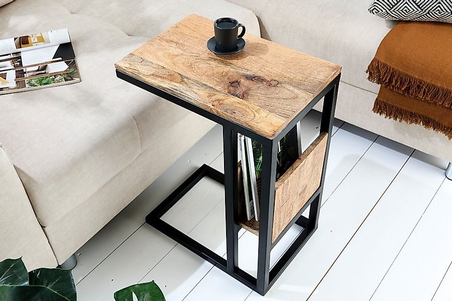 riess-ambiente Beistelltisch CONCIERGE 60cm natur / schwarz (Einzelartikel, günstig online kaufen