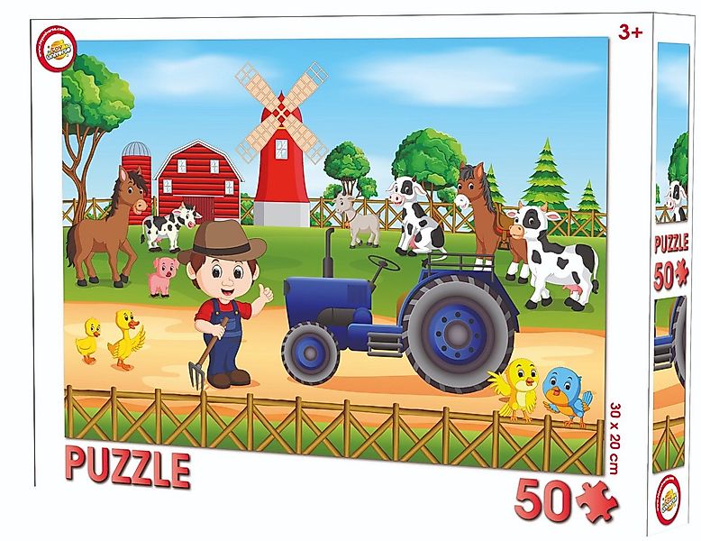 COFI 1453 Puzzle Zoo & Farm Puzzle, Spaßiges Tiermotiv für Kinder, Puzzlete günstig online kaufen