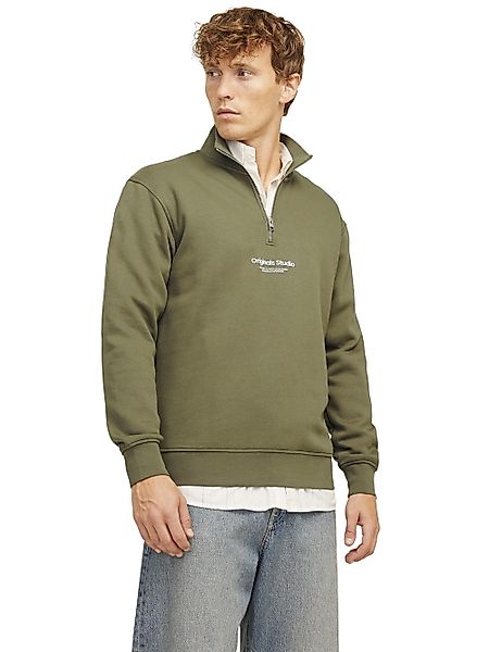 Jack & Jones Strickpullover JORVESTERBRO QUARTER ZIP aus Baumwollmix günstig online kaufen