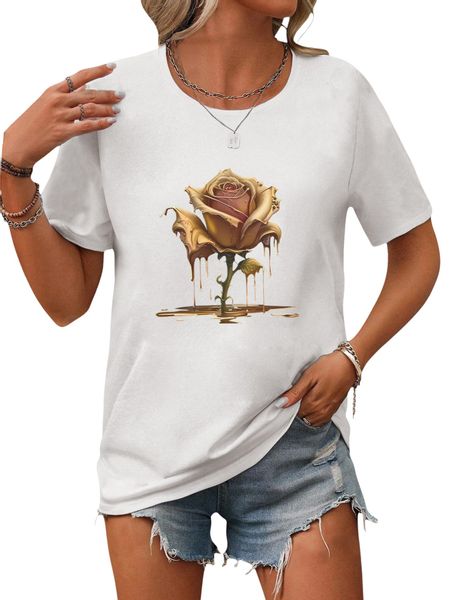 PYLIKE T-Shirt Damen Bequemes Sommer Kurzarmbluse günstig online kaufen
