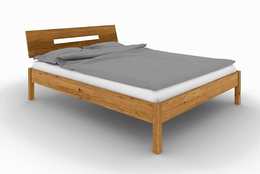 byoak Bett VENTO A-6 140 x 200 aus Massivholz, mit Holzkopfteil, Naturgeölt günstig online kaufen