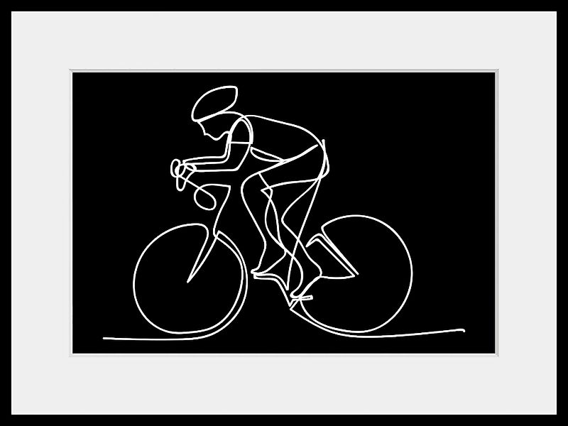 queence Bild »Armstrong«, Sport-Fahrzeuge-Kunst-Schwarz-Weiß-Fahrräder, (1 günstig online kaufen