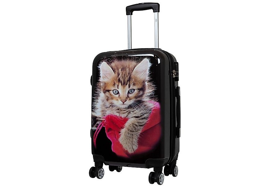 Trendyshop365 Hartschalen-Trolley Katze, Reisekoffer bunt mit Tier-Motiv, 3 günstig online kaufen