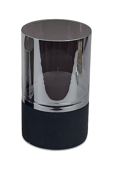 formano Windlicht Kerzenhalter aus Glas in Schwarz Metallic Design günstig online kaufen