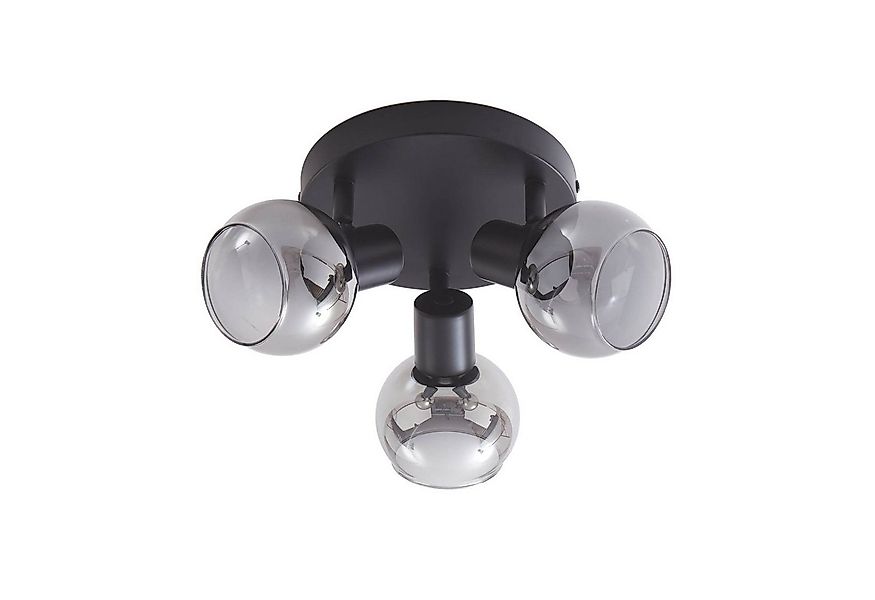 Lindby Deckenstrahler Hedvig, Metall, Schwarz IP20, 3 x 10 W LED günstig online kaufen