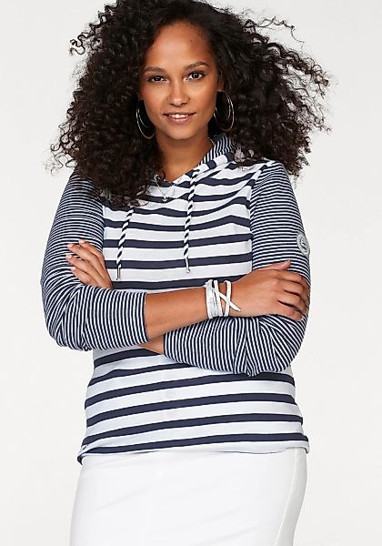 KangaROOS Kapuzenshirt Langarm, hüftbedeckend, elastische Rippware günstig online kaufen