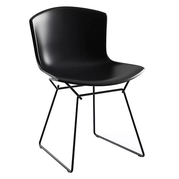 Knoll International - Bertoia Plastic Stuhl Gestell schwarz - schwarz/Polyp günstig online kaufen