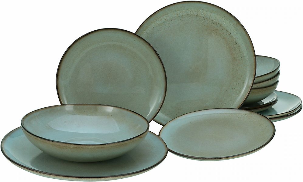 CreaTable Tafelservice "Geschirr-Set Stone Town" Service, organische Form, günstig online kaufen