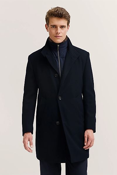 bugatti Kurzmantel "Flexcity Stretch", mit Westen-Einsatz und Kunstfellkrag günstig online kaufen