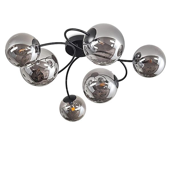 hofstein Deckenleuchte Deckenlampe aus Metall/Glas in günstig online kaufen