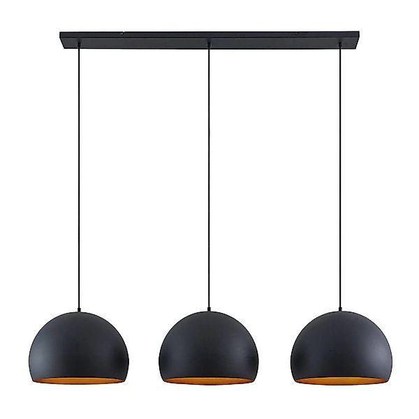 Lindby Pendelleuchte Tarjei 9627349 Modern in Schwarz aus Metall 3-flammig günstig online kaufen