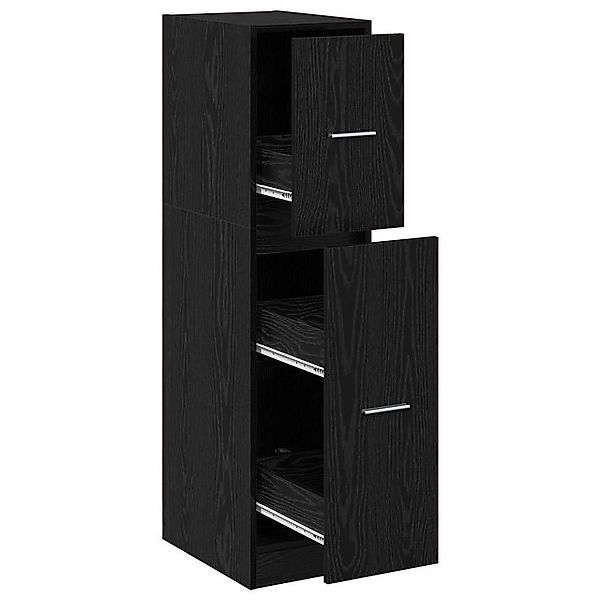 vidaXL Fächerschrank Apotheker Schrank Schwarz Eiche 30x41x118 cm Holzwerks günstig online kaufen