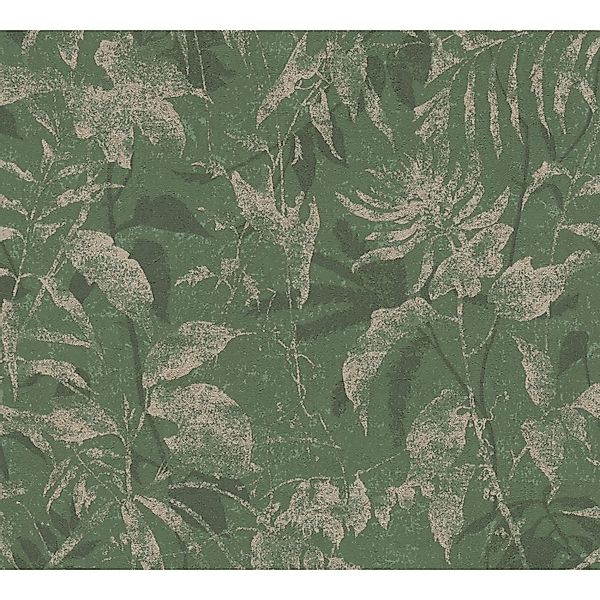 A.S. Creation Vliestapete Blätter Dschungel 10,05 m x 0,53 m Grün-Gold FSC® günstig online kaufen