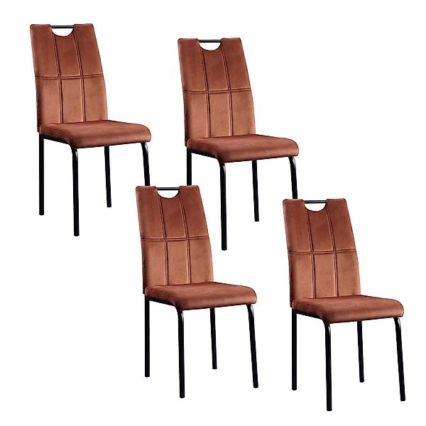 HTI-Living Esszimmerstuhl Stuhl Denton Velvet 4er-Set günstig online kaufen
