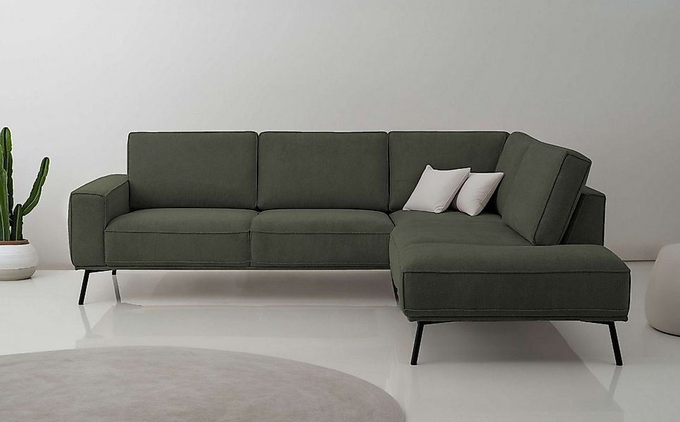 OTTO home Ecksofa "Vosby" 260 cm, Chenille, mit dekorativer Kedernaht, Well günstig online kaufen