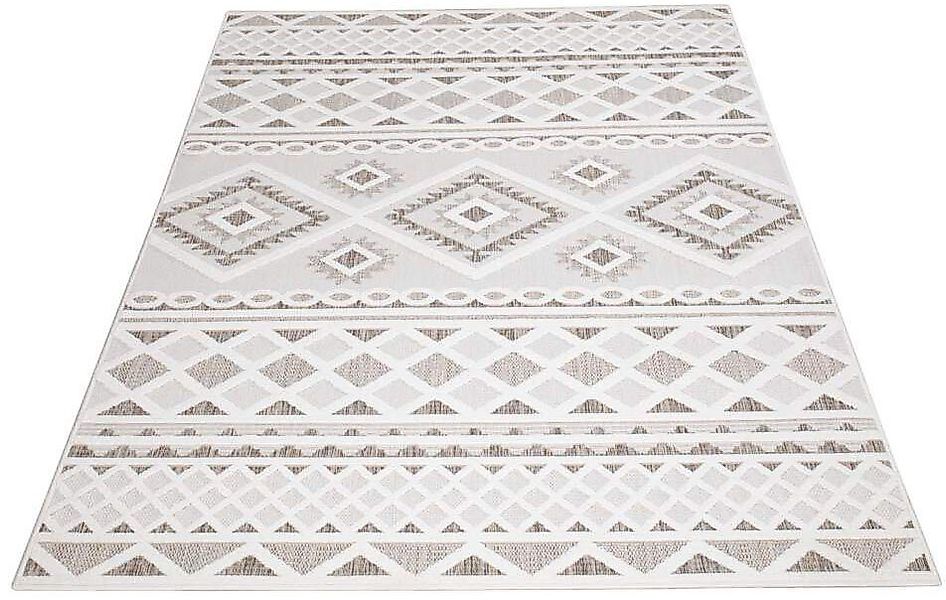 Carpet City Teppich »In-& Outdoorteppich Santorini 435, 3D-Effekt, Boho-Loo günstig online kaufen