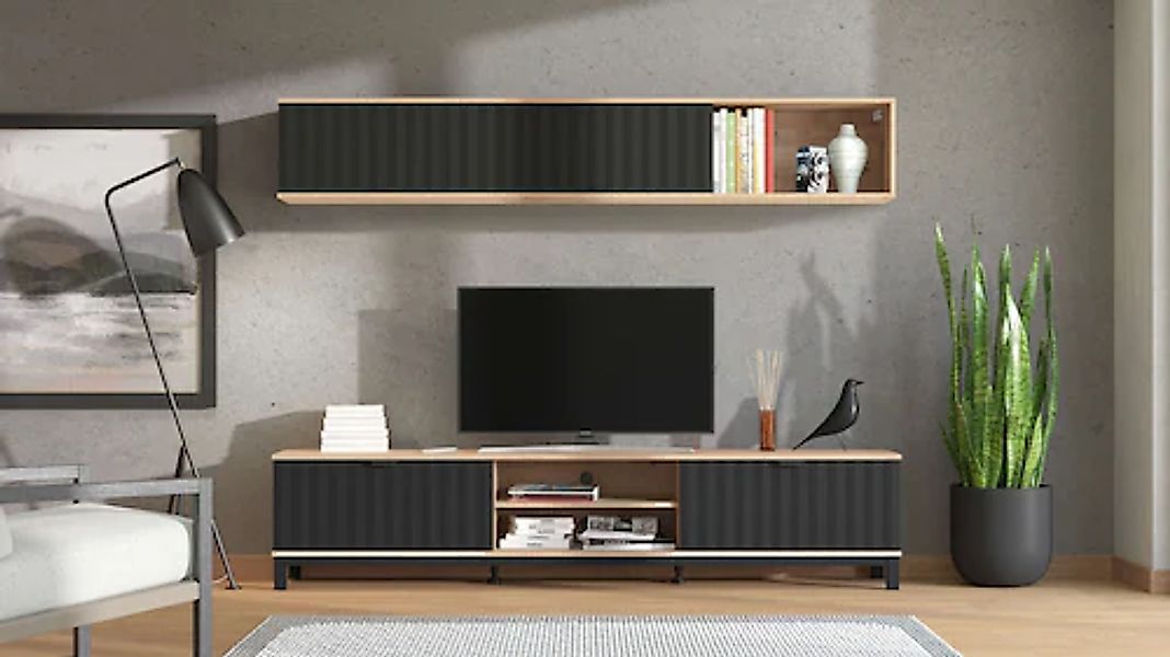 INOSIGN Wohnwand »Monaco inkl. TV- Board und Wandregal« Komplett-Set, 2 Stk günstig online kaufen