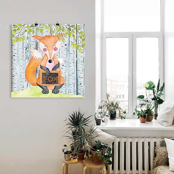 Artland Poster "Waldfreunde- der schlaue Fuchs", Tiere, (1 St.) günstig online kaufen