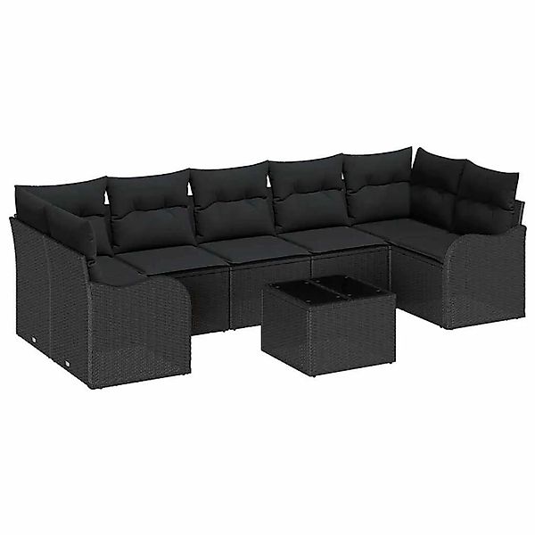 vidaXL Gartensofa-set Schwarz 55 x 55 x 37 cm Poly-Rattan 3345623 günstig online kaufen
