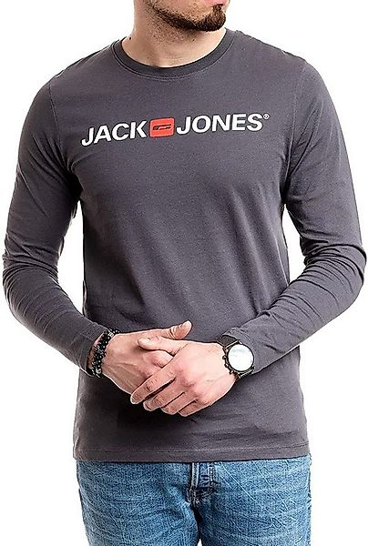 Jack & Jones Langarmshirt basic Shirt mit Printdruck im 2er Set günstig online kaufen