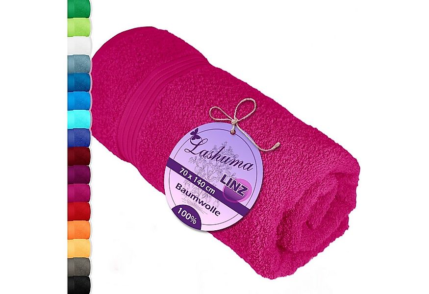 Lashuma Duschtuch - Badetuch Linz, Frottee (1-St), Pinkes Handtuch Baumwoll günstig online kaufen