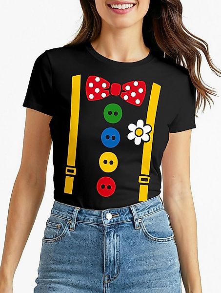 MoonWorks Print-Shirt Damen T-Shirt - Clown Design - Fasching Karneval Kost günstig online kaufen