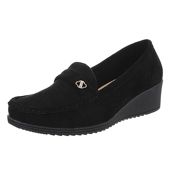 Ital-Design Eleganter Damen Slipper mit Wedge-Sohle günstig online kaufen